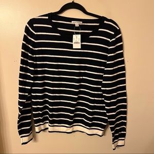 J.Crew Mercantile Women Navy/cream Pullover Sweater M